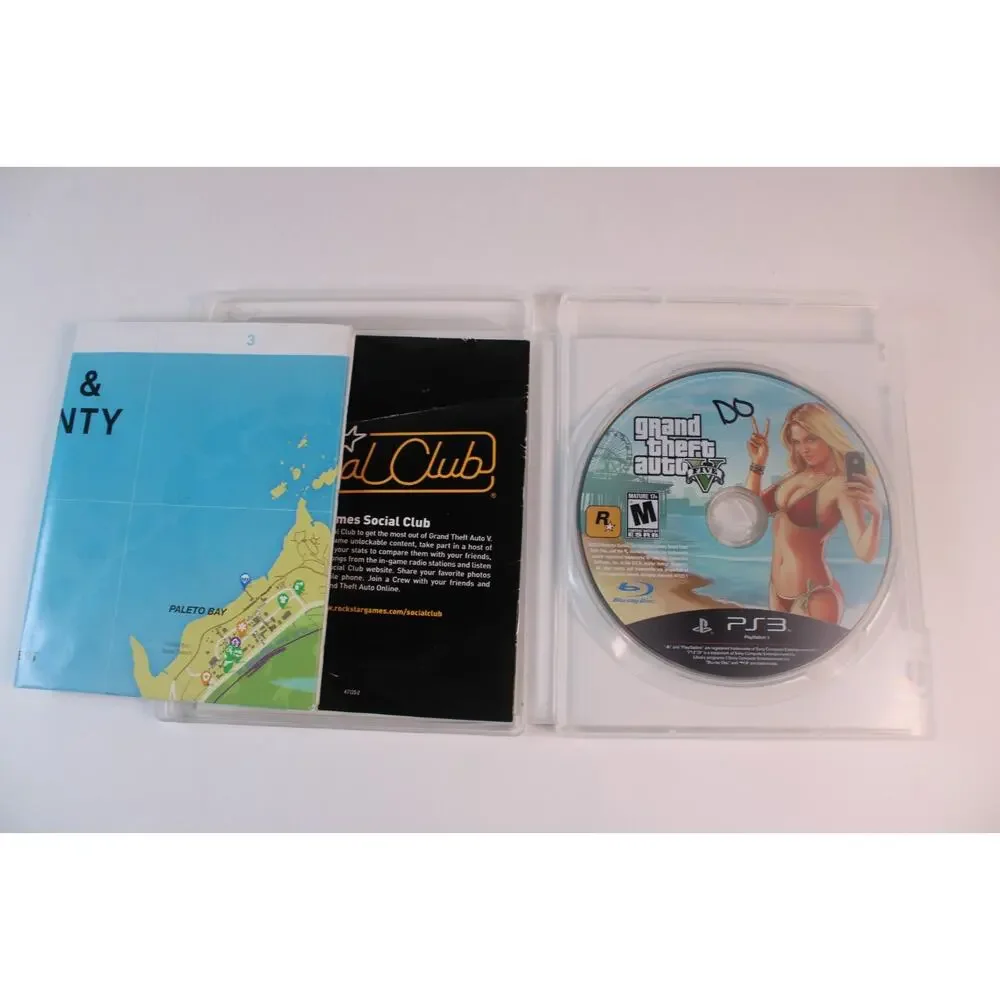 Grand Theft Auto V (Microsoft Xbox 360) Authentic, complete W/ Map, tested/Works